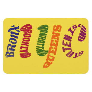 New York City Typography NYC Magnet