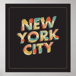 New York City Typography poster