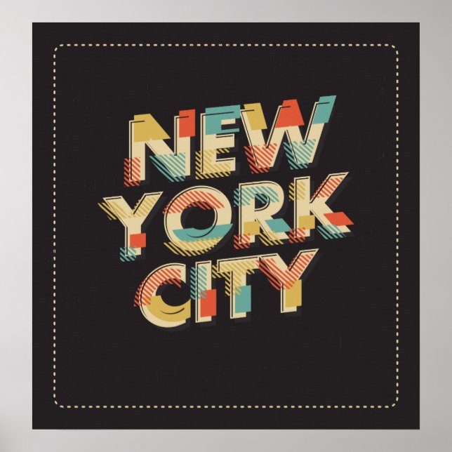 New York City Typography poster (Framsidan)