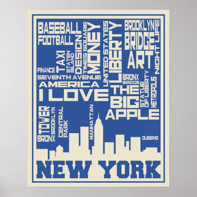 New York City Typography Poster (Framsidan)