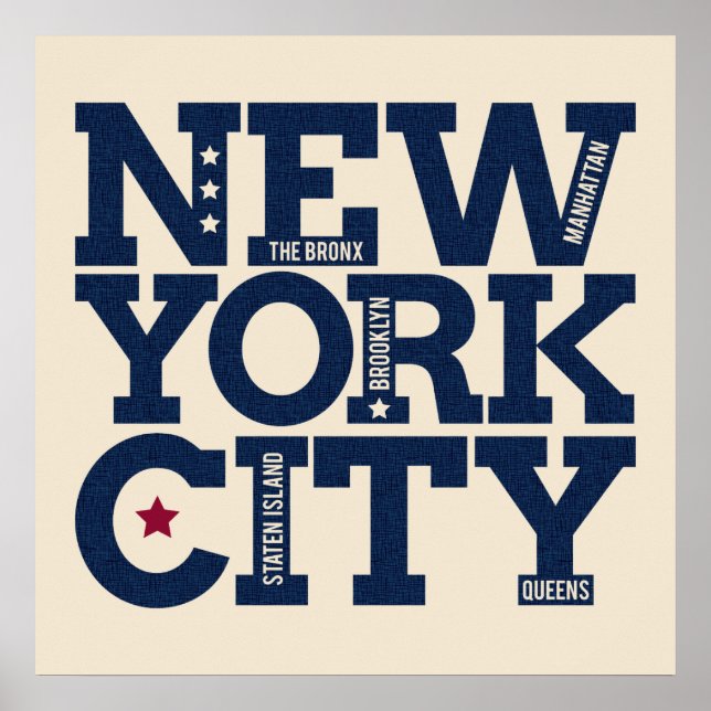 New York City Typography poster (Framsidan)