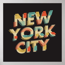 New York City Typography poster