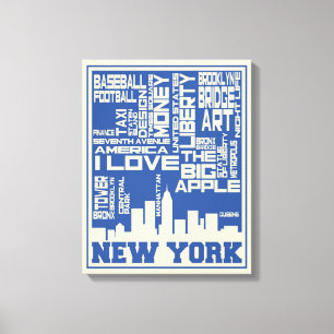 New York City Typography Poster Canvastryck