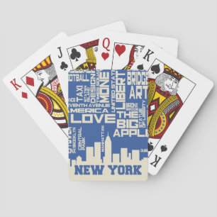 New York City Typography Poster Spelkort