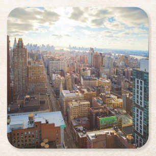 New York City Underlägg Papper Kvadrat