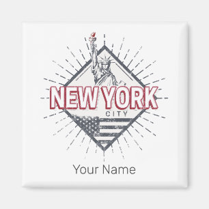 New York City United Stater Vintage USA Souvenir Magnet