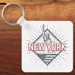 New York City United Stater Vintage USA Souvenir Nyckelring