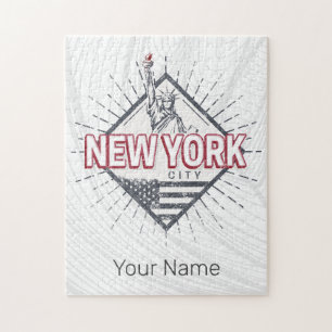 New York City United Stater Vintage USA Souvenir Pussel