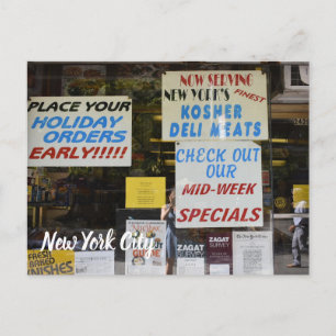 New York City Upper Väster Side Kosher Deli NYC Vykort