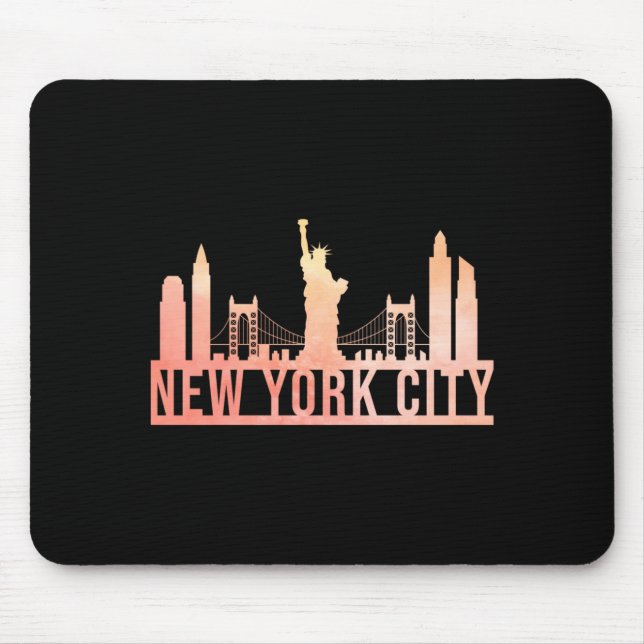 New York City Usa Cityscape Skyline Funny Gift _1  Musmatta (Framsidan)