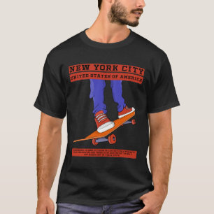 New York City, USA Coola Skateboard T Shirt