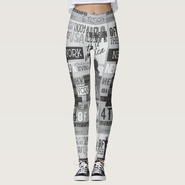 New York City USA Leggins Leggings (Framsida)