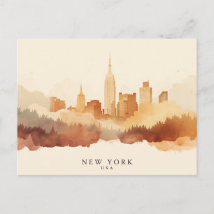 New York City, USA Minimalistisk Boho Resa Vykort