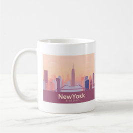 New York City USA Pastel Travel Kaffemugg