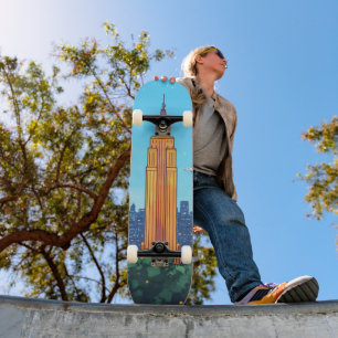 New York City USA Resa Mini Skateboard Bräda 18,5 Cm