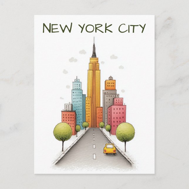 New York City USA Resa Vykort (Framsida)