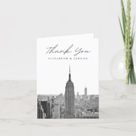 New York City Vertikal Blank Svart & Vit Tack Kort
