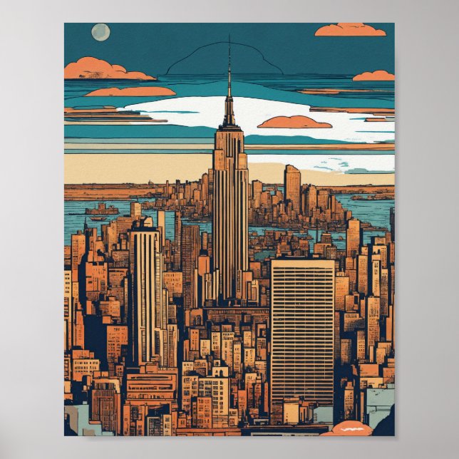 "New York City Vibe: Vector Art Capture" Poster (Framsidan)