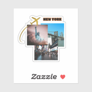 New York City Vibes - Urban Travel Collage Klistermärken