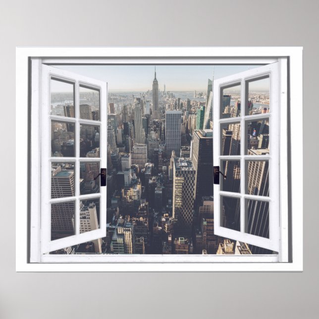 New York City View Faux Window Poster (Framsidan)