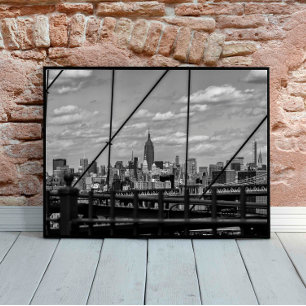 New York City View från Brooklyn Bridge Poster
