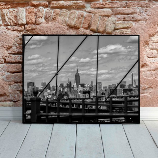 New York City View från Brooklyn Bridge Poster (Skapare uppladdad)