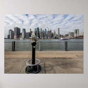 New York City View från Brooklyn Poster