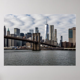 New York City View från Brooklyn Poster