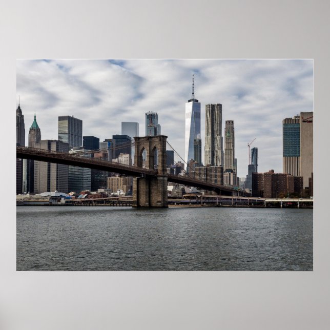 New York City View från Brooklyn Poster (Framsidan)