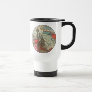 New York City Vintage Liberty Skyline Symbol Art Resemugg