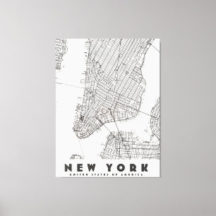New York City Vintage Reskarta Canvastryck