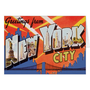 New York City vintage resor Hälsningskort