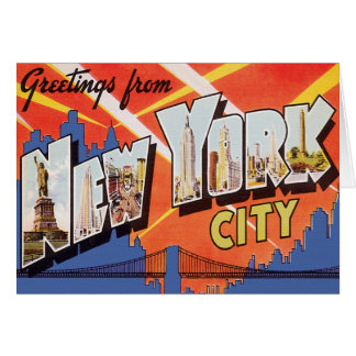 New York City vintage resor Hälsningskort