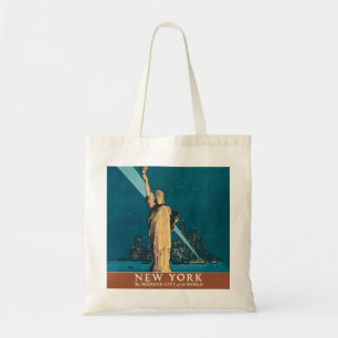 New York City Vintage resor Poster Tote Tygkasse