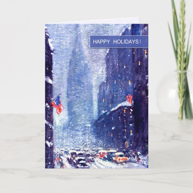 New York City. Vinter. Jul Helgkort (Framsida)