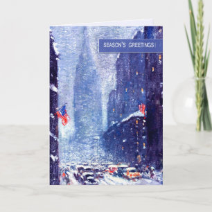 New York City. Vinter. Julkort Helgkort