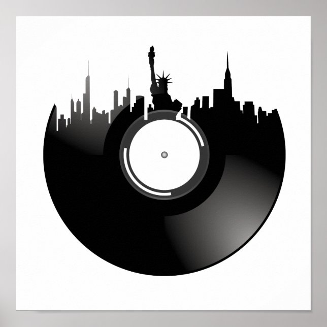 New York City Vinyl Record Poster (Framsidan)