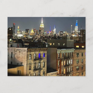 New York City-vy/Östra byn. Vykort