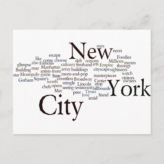 New York City Vykort (Framsida)