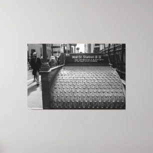 New York City Wall street Photo in Black & White Canvastryck