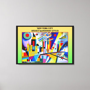 New York City (Wasily Kandinsky Stil) Canvastryck
