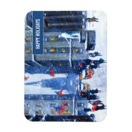 New York City.Winter. God konst jul Magnet