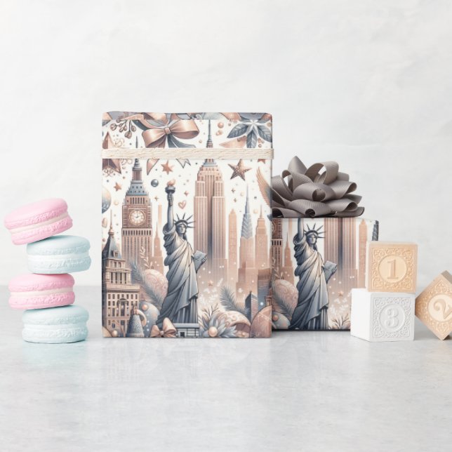 New York City Wrapping Papper Presentpapper (Baby Shower)