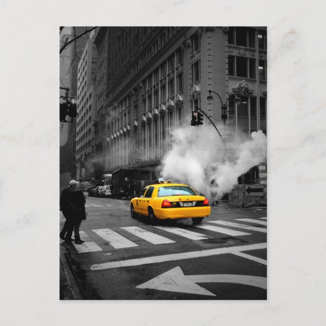 New York City Yellow Cab Vykort (Framsida)