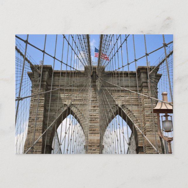 New York City's Brooklyn Bridge, vykort (Framsida)
