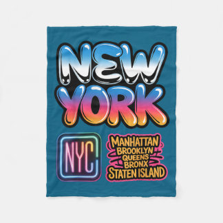 New york citys siluett bronx queens manhattan stat fleecefilt