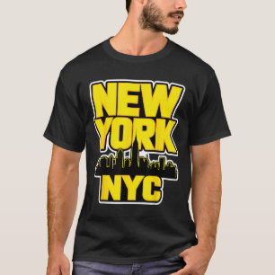 New york citys siluett bronx queens manhattan stat t shirt