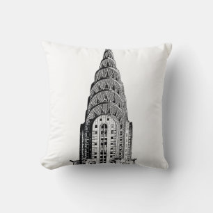 New York Citys siluett: Chrysler Building kupol Kudde