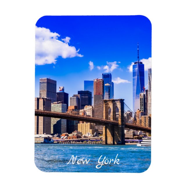 New York citys siluett Magnet (Vertikal)