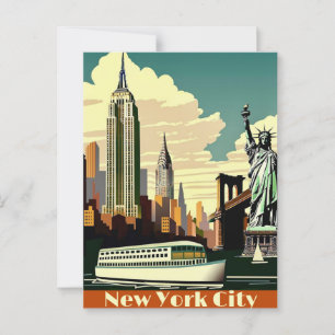 New York Citys stadsbild vykort